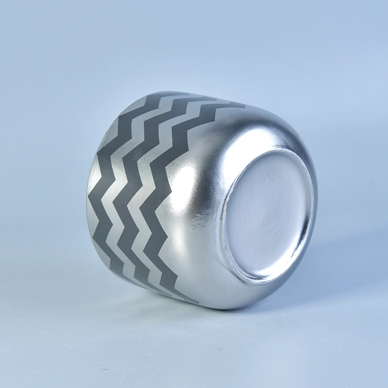 Isolation electroplating 13oz filling ceramic candle holder Isolation electroplating 13oz filling ceramic candle holder