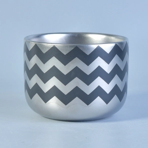 Isolation electroplating 13oz filling ceramic candle holder