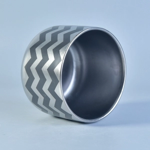 Isolation electroplating 13oz filling ceramic candle holder