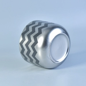 Isolation electroplating 13oz filling ceramic candle holder