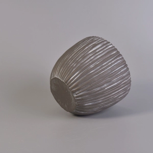 Low MOQ copper painted bowl design concrete candle vessel