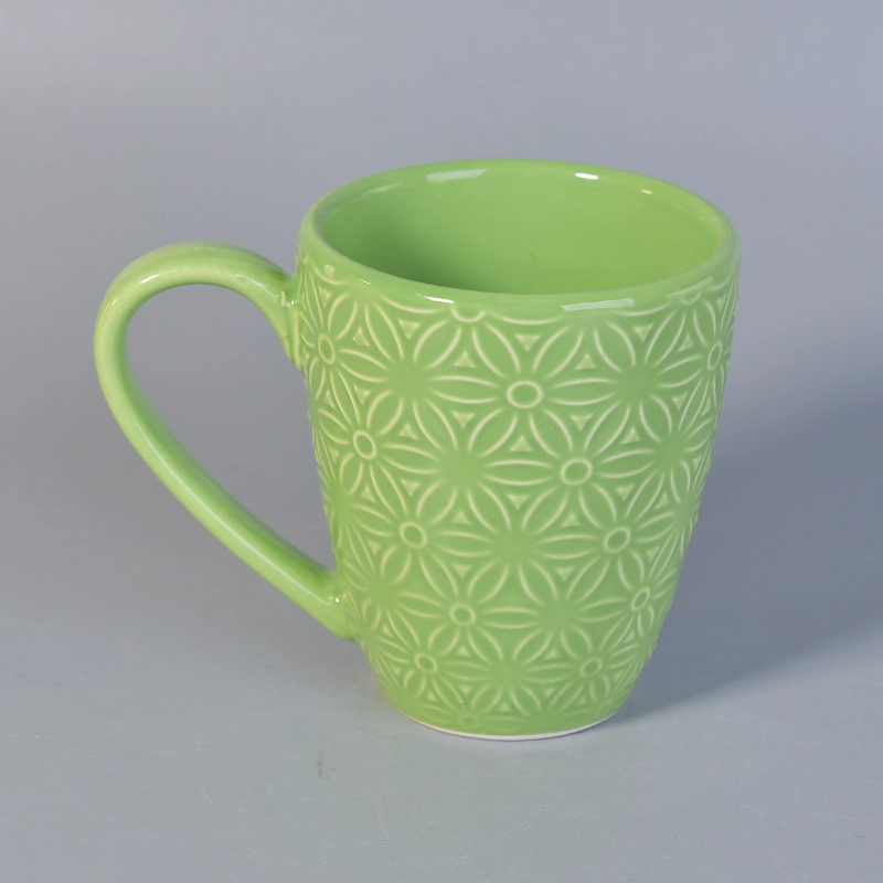 green ceramic mug