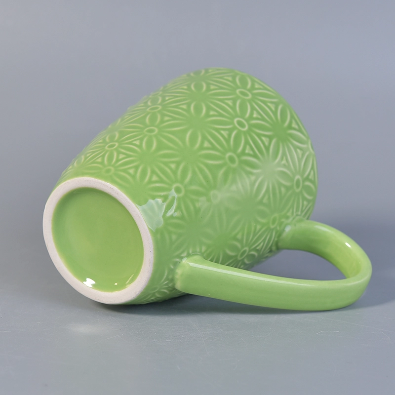 green ceramic mug