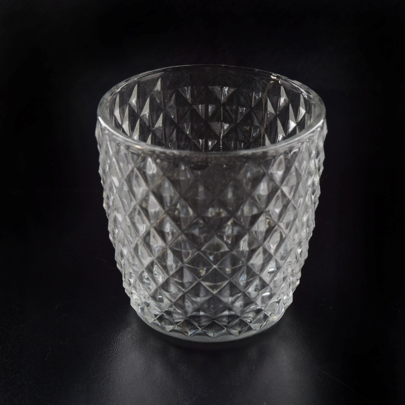 Hight white glass votive candle holder