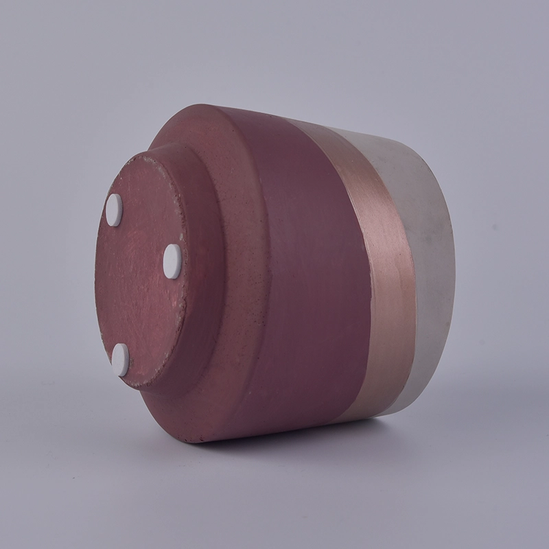 400ml Custom color painted concrete candle holder wholesale