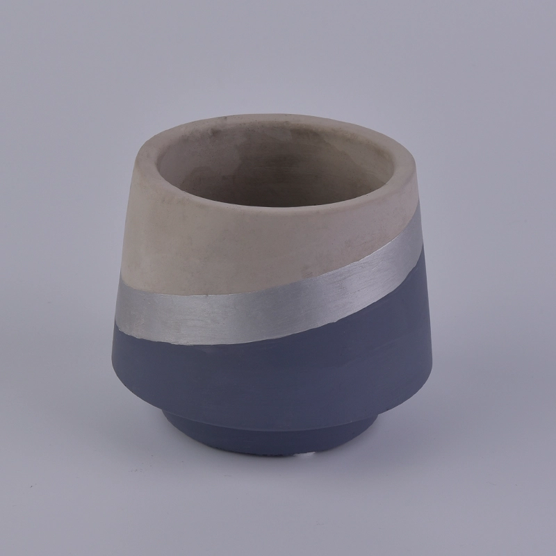 Color bottom concrete candle holder in different size Color bottom concrete candle holder in different size
