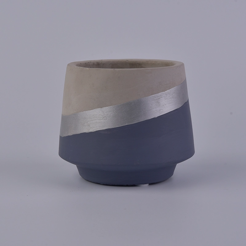 Color bottom concrete candle holder in different size Color bottom concrete candle holder in different size