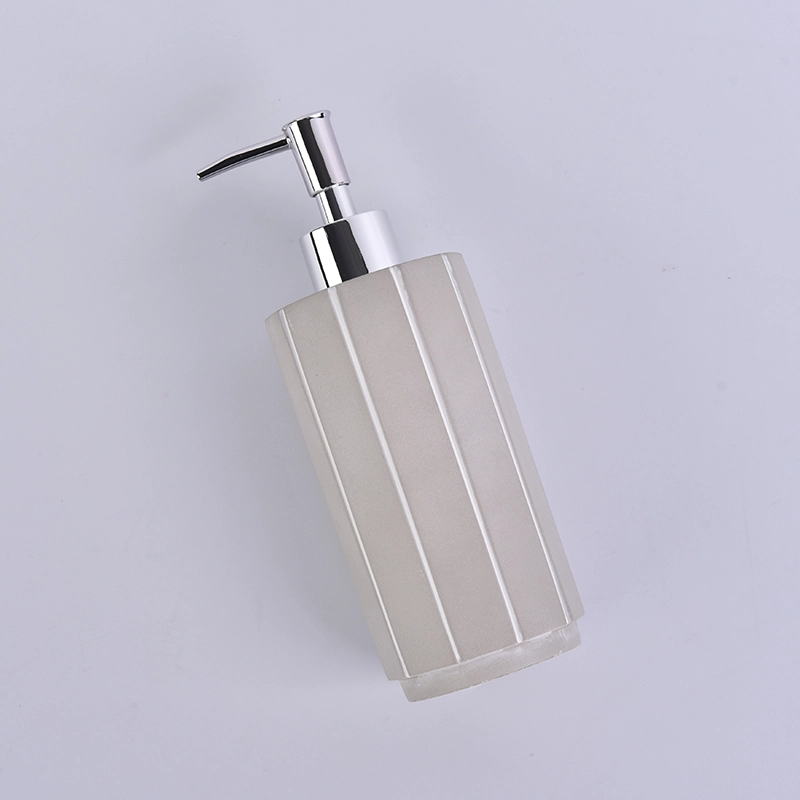 empty concrete bottles with pump