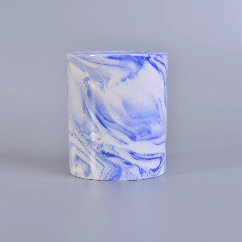 home deco marble ceramic candle holders