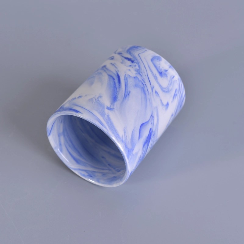 home deco 5 oz  marble ceramic candle holders  title=