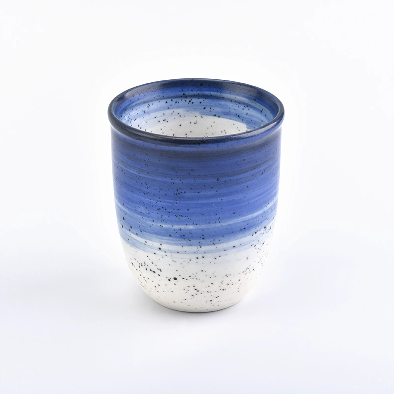 7oz wax filling hand painted ceramic candle jars 