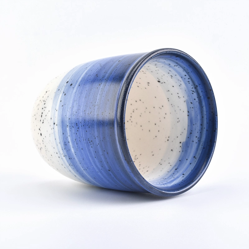 7oz wax filling hand painted ceramic candle jars 
