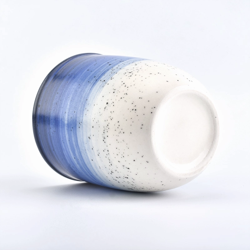 7oz wax filling hand painted ceramic candle jars 