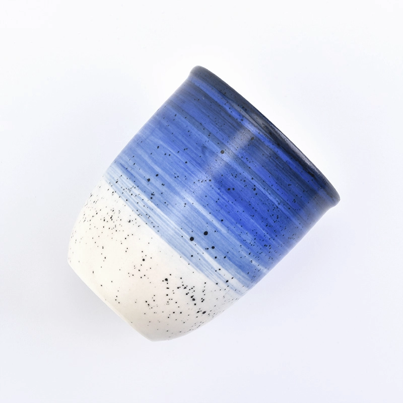 7oz wax filling hand painted ceramic candle jars 