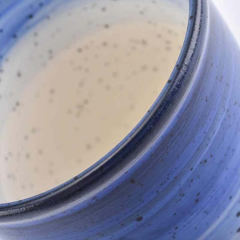 7oz wax filling hand painted ceramic candle jars 