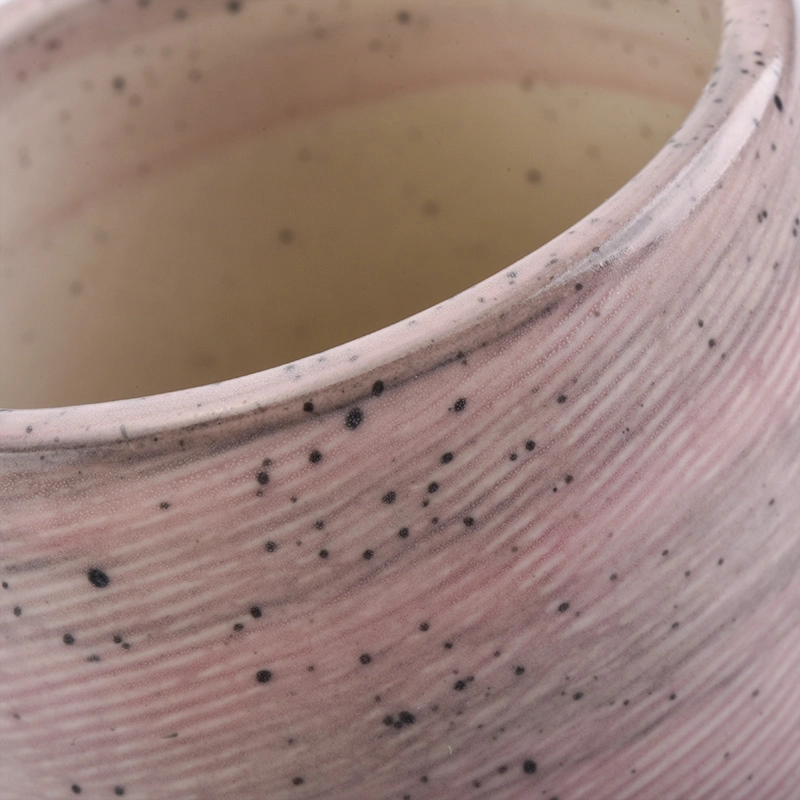 oval shaped hand painted 280ml ceramic candle holders