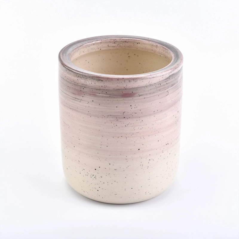 Shading glazed 22oz ceramic candle vessel supplier