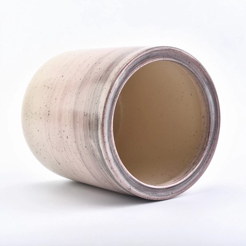 Shading glazed 22oz ceramic candle vessel supplier