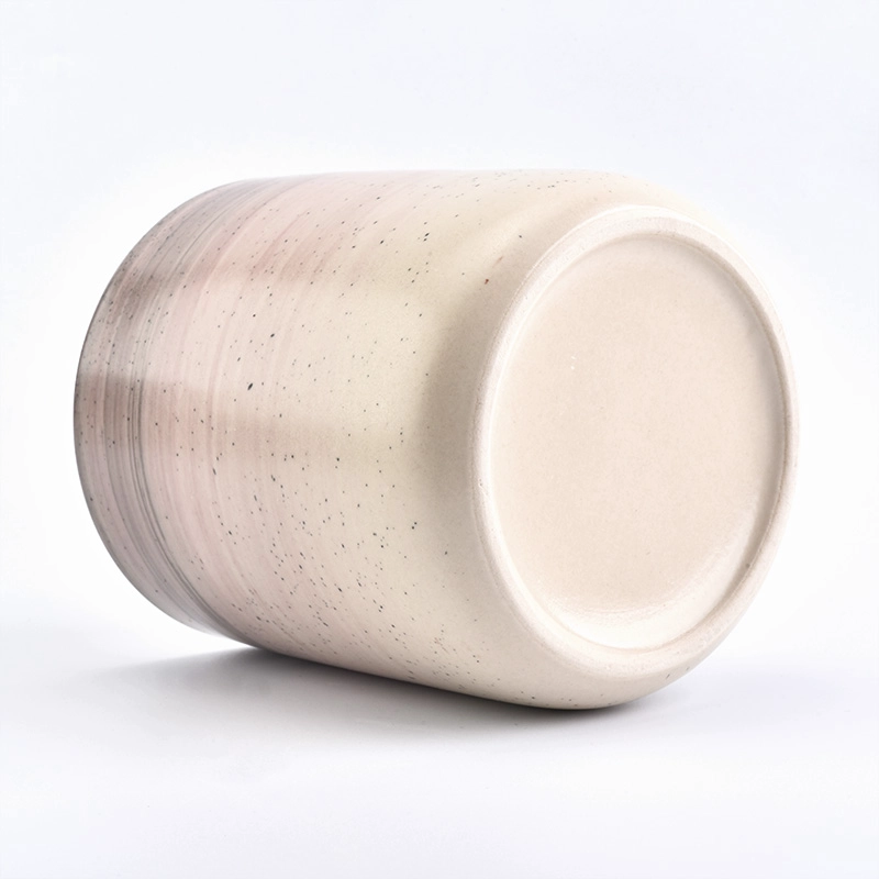 Shading glazed 22oz ceramic candle vessel supplier