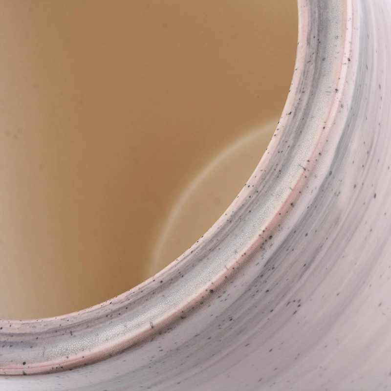 Shading glazed 22oz ceramic candle vessel supplier