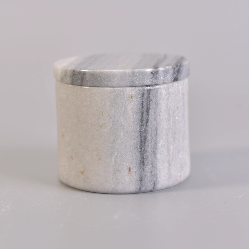 Home decoration unique marble candle jar with lid Home decoration unique marble candle jar with lid