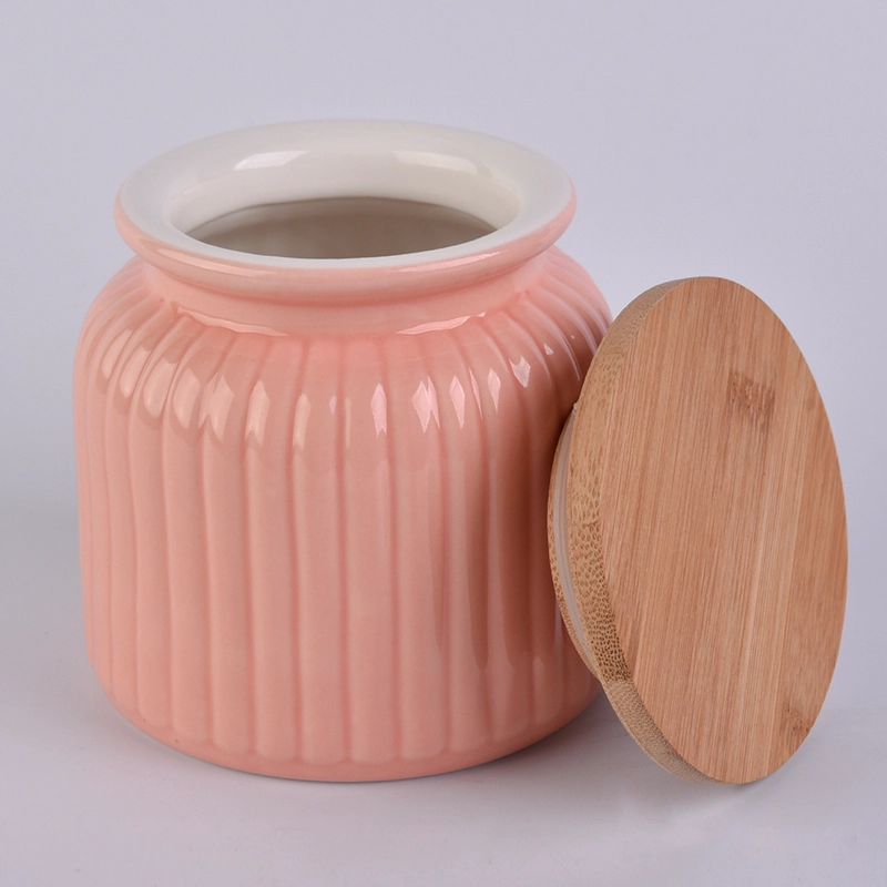 22oz wax filling glossy glazed ceramic candle jars with wood lid 22oz wax filling glossy glazed ceramic candle jars with wood lid