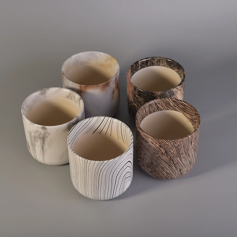 unique printing ceramic candle holder unique printing ceramic candle holder