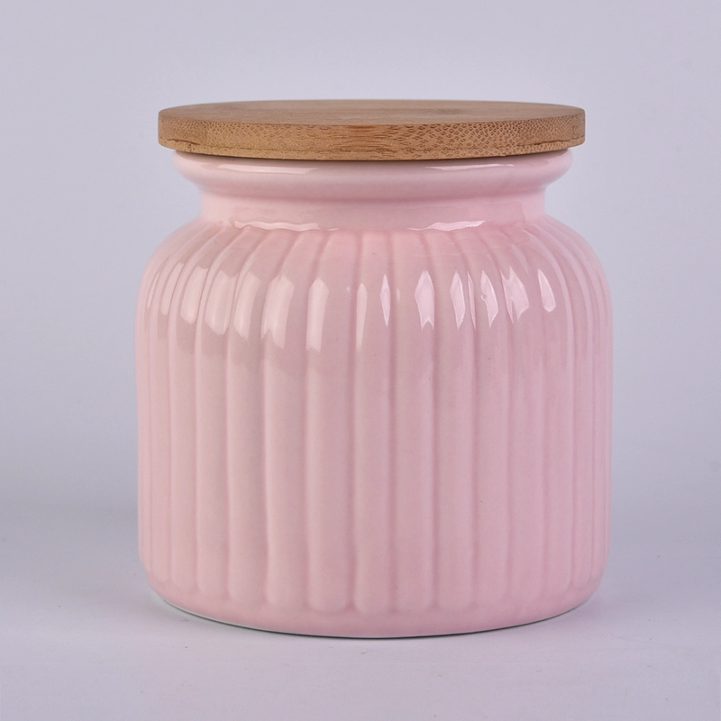 pink pumpkin shape ceramic candle jar with wooden lid pink pumpkin shape ceramic candle jar with wooden lid