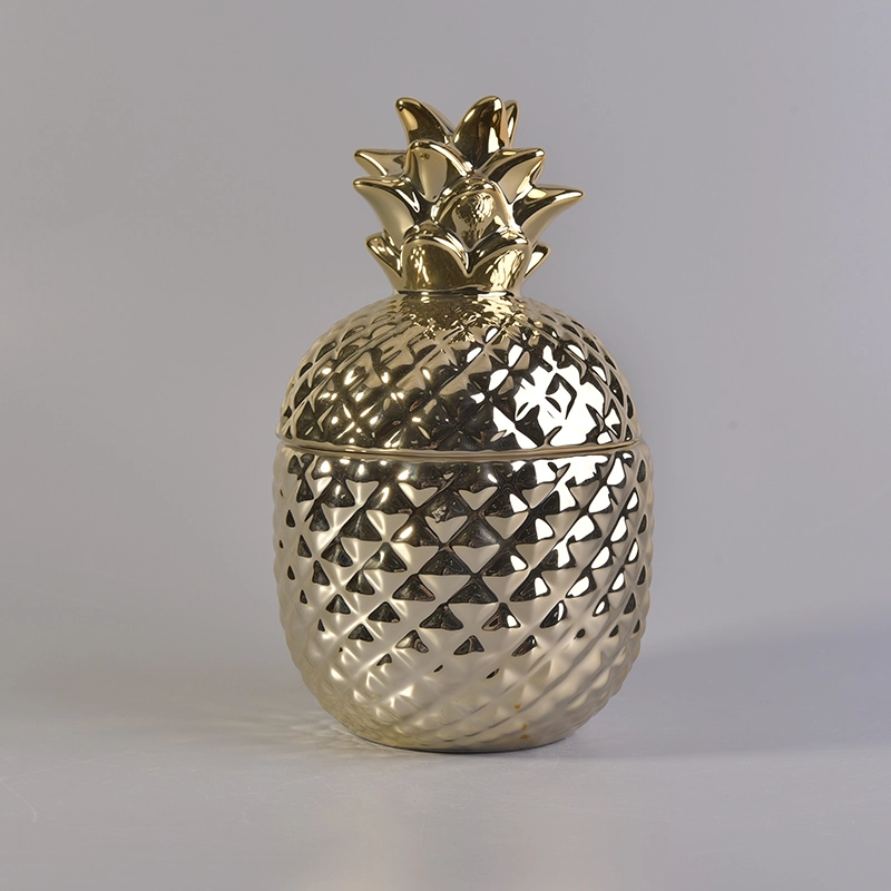 pineapple ceramic candle jar