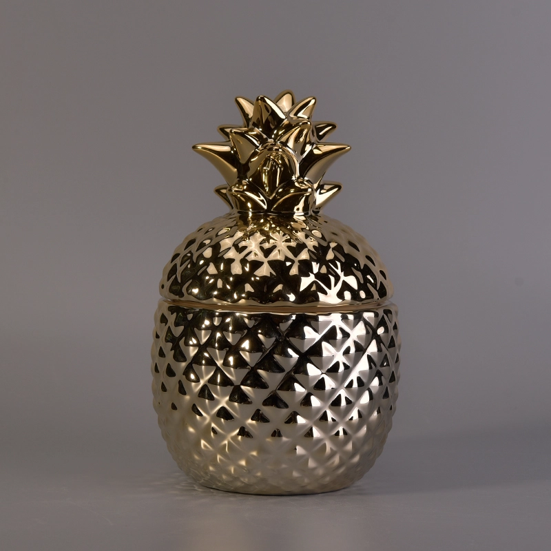 pineapple ceramic candle jar