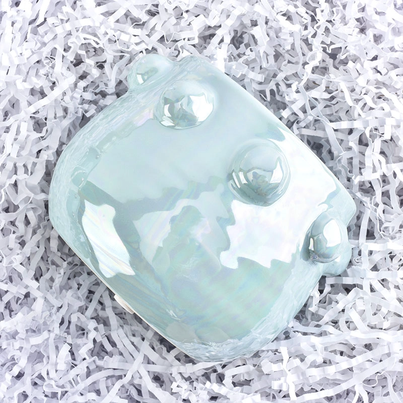 pearl glazing ceramic candle jar
