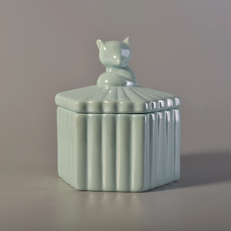 hex ceramic candle jar with lid hex ceramic candle jar with lid