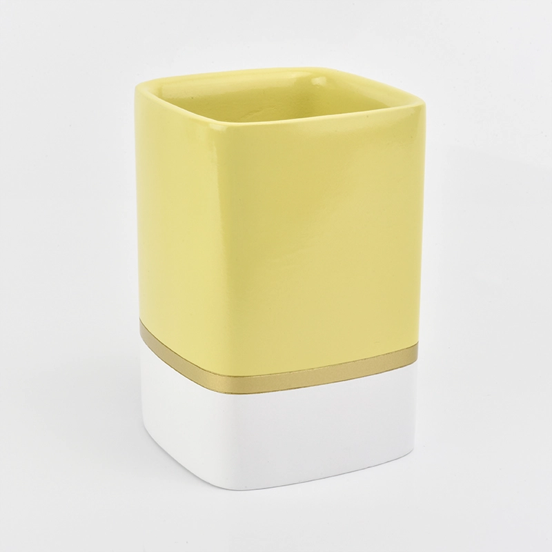 square concrete candle jars 