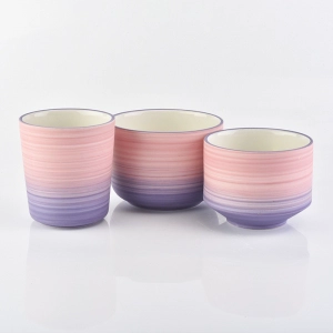 colorful glazing 347ml ceramic candle holders