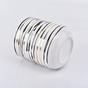 10oz ceramic candle holders with gold printing