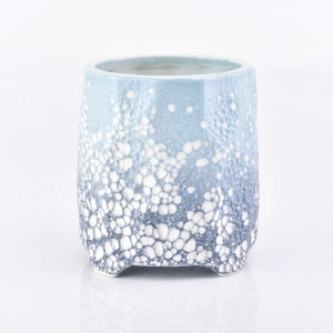 Sfeșnic ceramic cu val alb de 14 oz pentru fabricarea lumânărilor