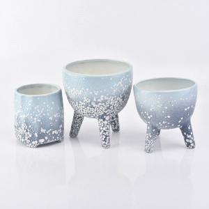 Sfeșnic ceramic cu val alb de 14 oz pentru fabricarea lumânărilor