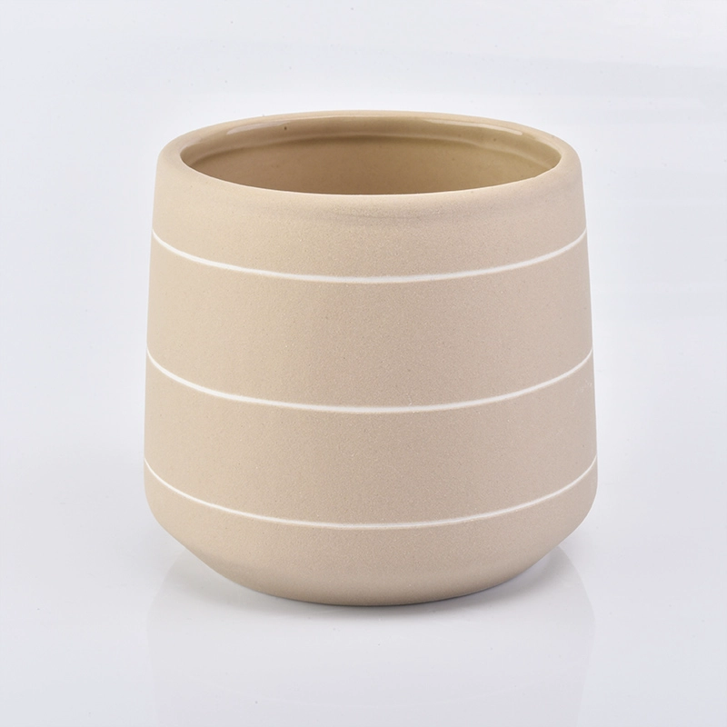 Matte Ceramic Candle Jar with Lid Wholesale