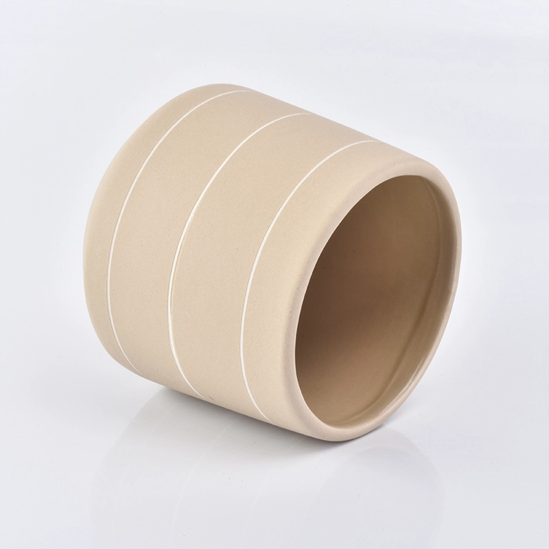 Matte Ceramic Candle Jar with Lid Wholesale
