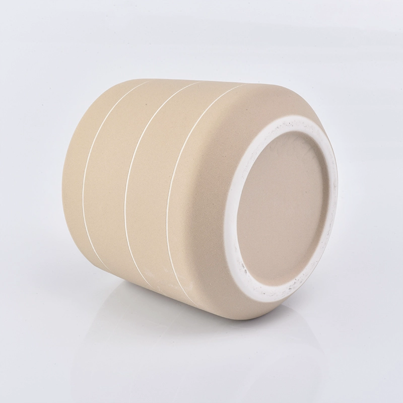 Matte Ceramic Candle Jar with Lid Wholesale