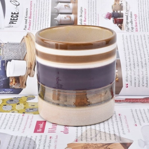 Spalvotas cilindrinis keramikinis žvakių indelis 580ml