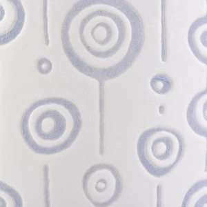 Ceramic candle jar blue and white color with unique pattern