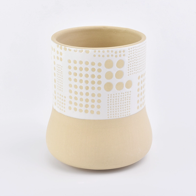 unique design ceramic candle jar