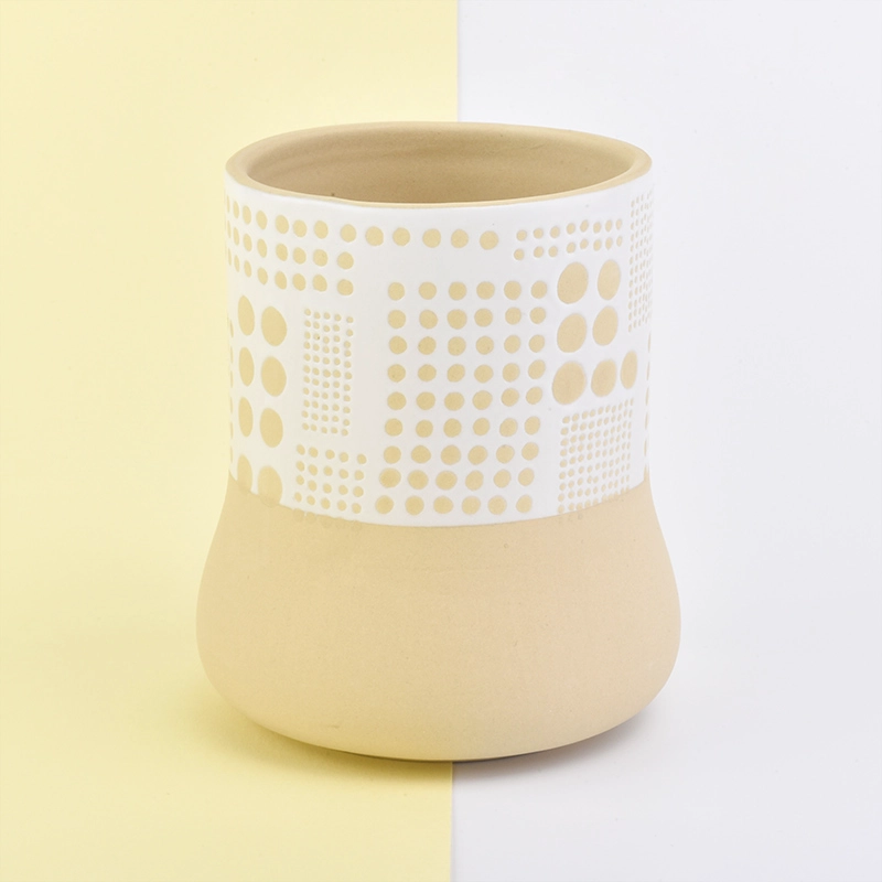 unique design ceramic candle jar