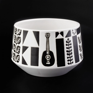 1L ceramiczne słoiki zdobione czarną gitarą
