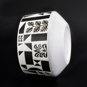 1L ceramiczne słoiki zdobione czarną gitarą