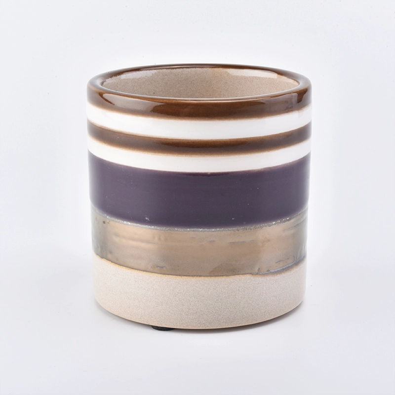 340ml wholesale ceramic candle jar with gold plated for candle making 340ml wholesale ceramic candle jar with gold plated for candle making