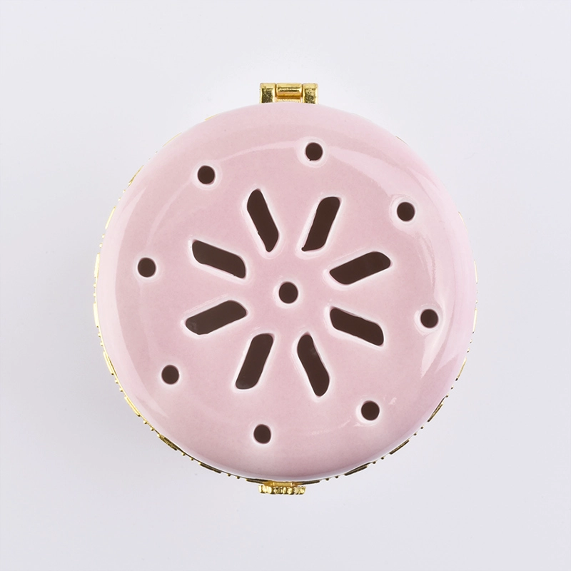 wholesale price candle jars ceramics with unique lids for home decor