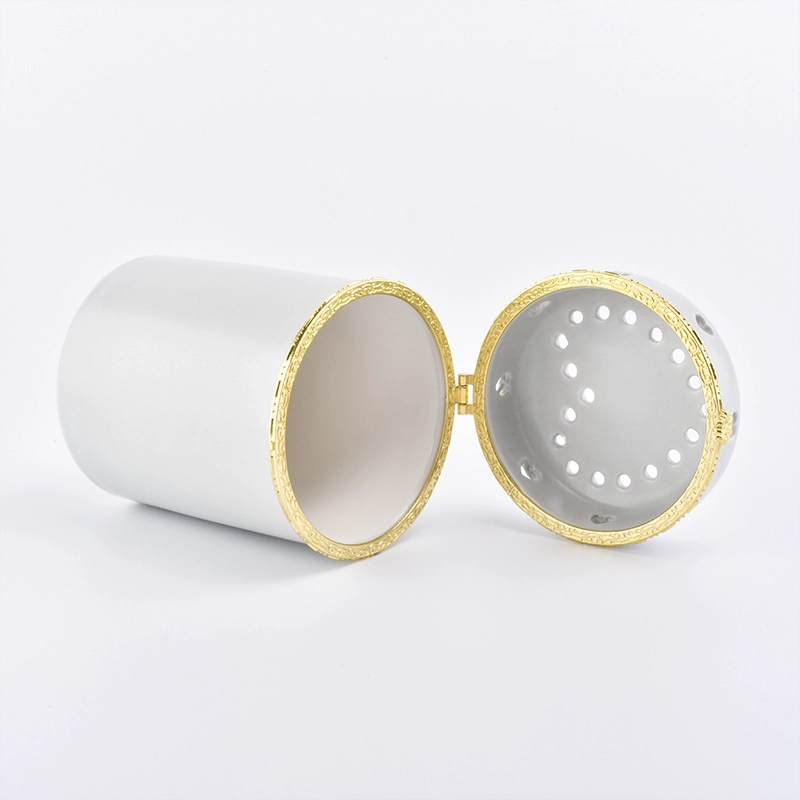 Round white Ceramic Candle Jars with heart shape Lid for Soy Candle Round white Ceramic Candle Jars with heart shape Lid for Soy Candle