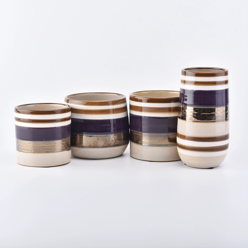 Luxury New artificial hand-painted 6oz popular soy wax ceramic candle holder